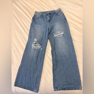 NWT Shein wide leg distressed jeans (L)
